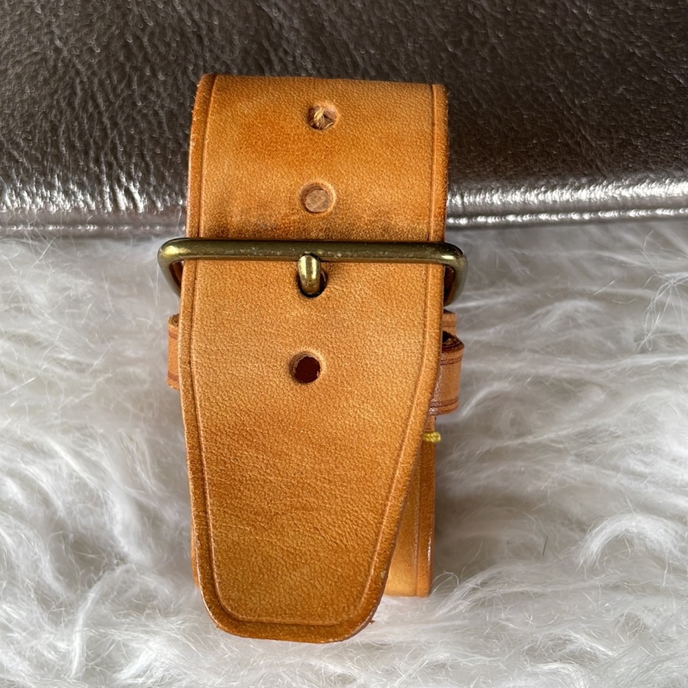 Louis Vuitton leather luggage tag & belt (poignet) set - Picture 5 of 10